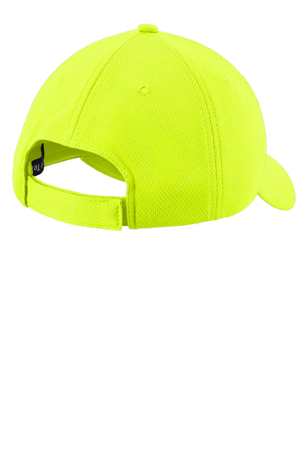 Sport-Tek Hats STC26 Mens Moisture Wicking Adjustable Hat Neon Yellow Flat Back