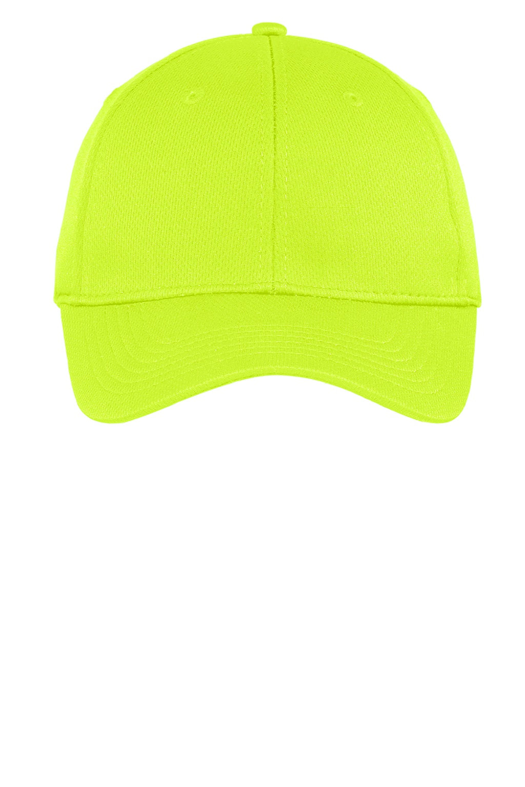 Sport-Tek Hats STC26 Mens Moisture Wicking Adjustable Hat Neon Yellow Flat Front