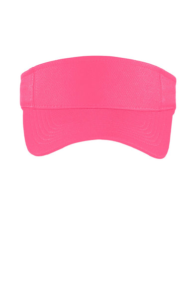 Sport-Tek Hats STC27 Mens Moisture Wicking RacerMesh Adjustable Visor Bright Pink Flat Front