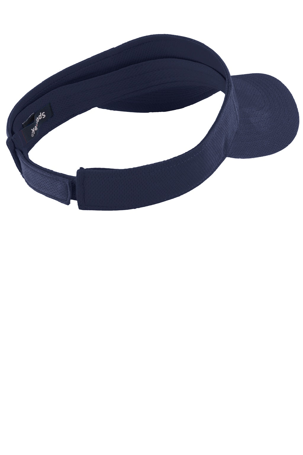 Sport-Tek Hats STC27 Mens Moisture Wicking RacerMesh Adjustable Visor True Navy Blue Flat Back