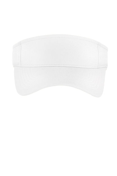 Sport-Tek Hats STC27 Mens Moisture Wicking RacerMesh Adjustable Visor White Flat Front