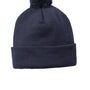 Sport-Tek Hats Unisex Solid Pom Pom Beanie - True Navy Blue