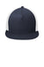 Sport-Tek Hats STC38 Mens Adjustable Trucker Hat True Navy Blue/White Flat Front