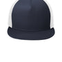 Sport-Tek Hats Mens Adjustable Trucker Hat - True Navy Blue/White