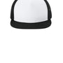 Sport-Tek Hats Mens Adjustable Trucker Hat - White/Black - NEW