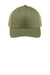 Sport-Tek Hats STC39 Mens Adjustable Trucker Hat Olive Green/Khaki Flat Front