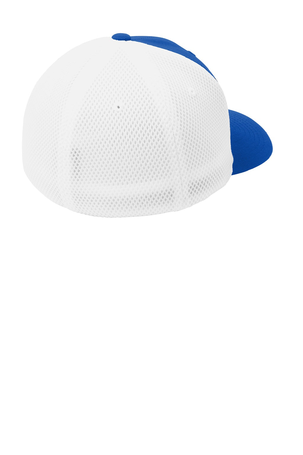 Sport-Tek Hats STC40 Stretch Fit Hat True Royal Blue/White Flat Back