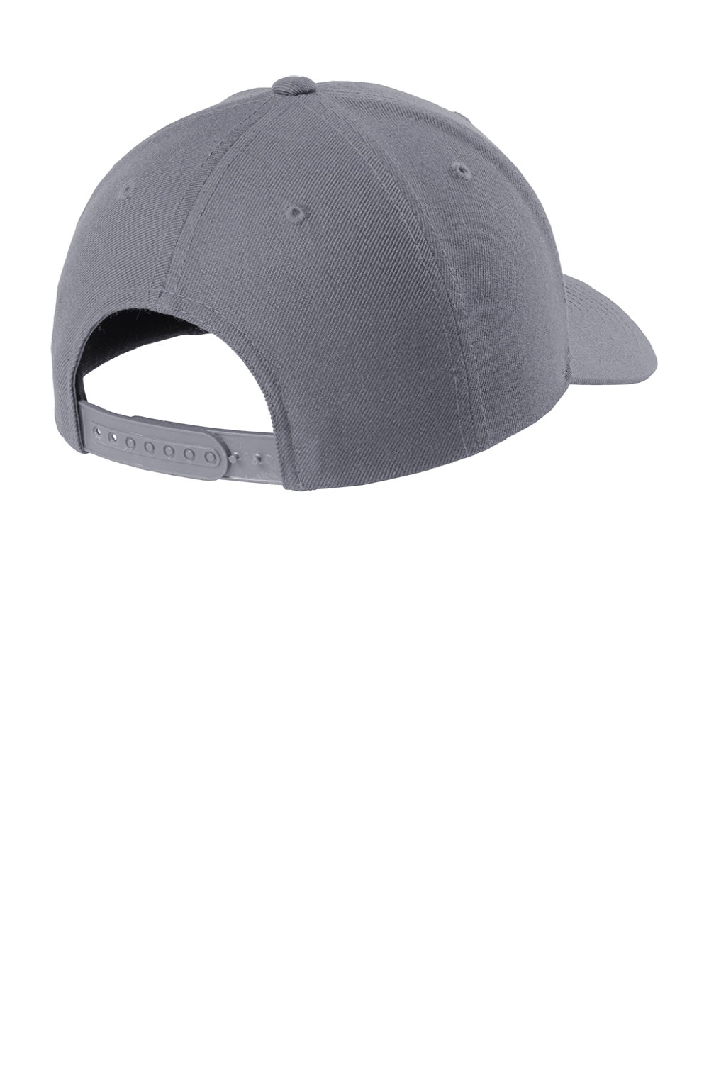 Sport-Tek Hats STC43 Mens Curve Bill Snapback Hat Graphite Grey Flat Back