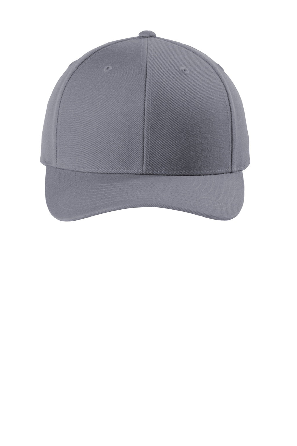 Sport-Tek Hats STC43 Mens Curve Bill Snapback Hat Graphite Grey Flat Front