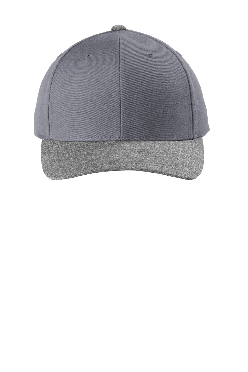 Sport-Tek Hats STC43 Mens Curve Bill Snapback Hat Graphite Grey/Heather Graphite Grey Flat Front