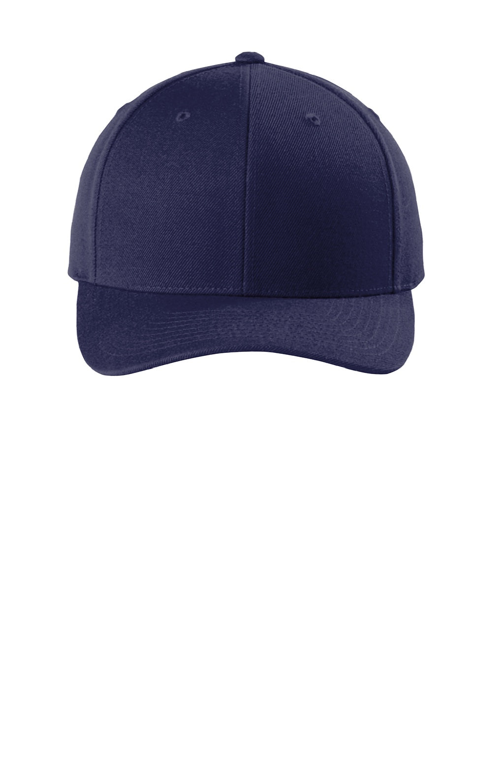 Sport-Tek Hats STC43 Mens Curve Bill Snapback Hat True Navy Blue Flat Front