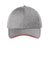Sport-Tek Hats STC44 Mens Contender Moisture Wicking Snapback Hat Heather Vintage Grey/True Red Flat Front