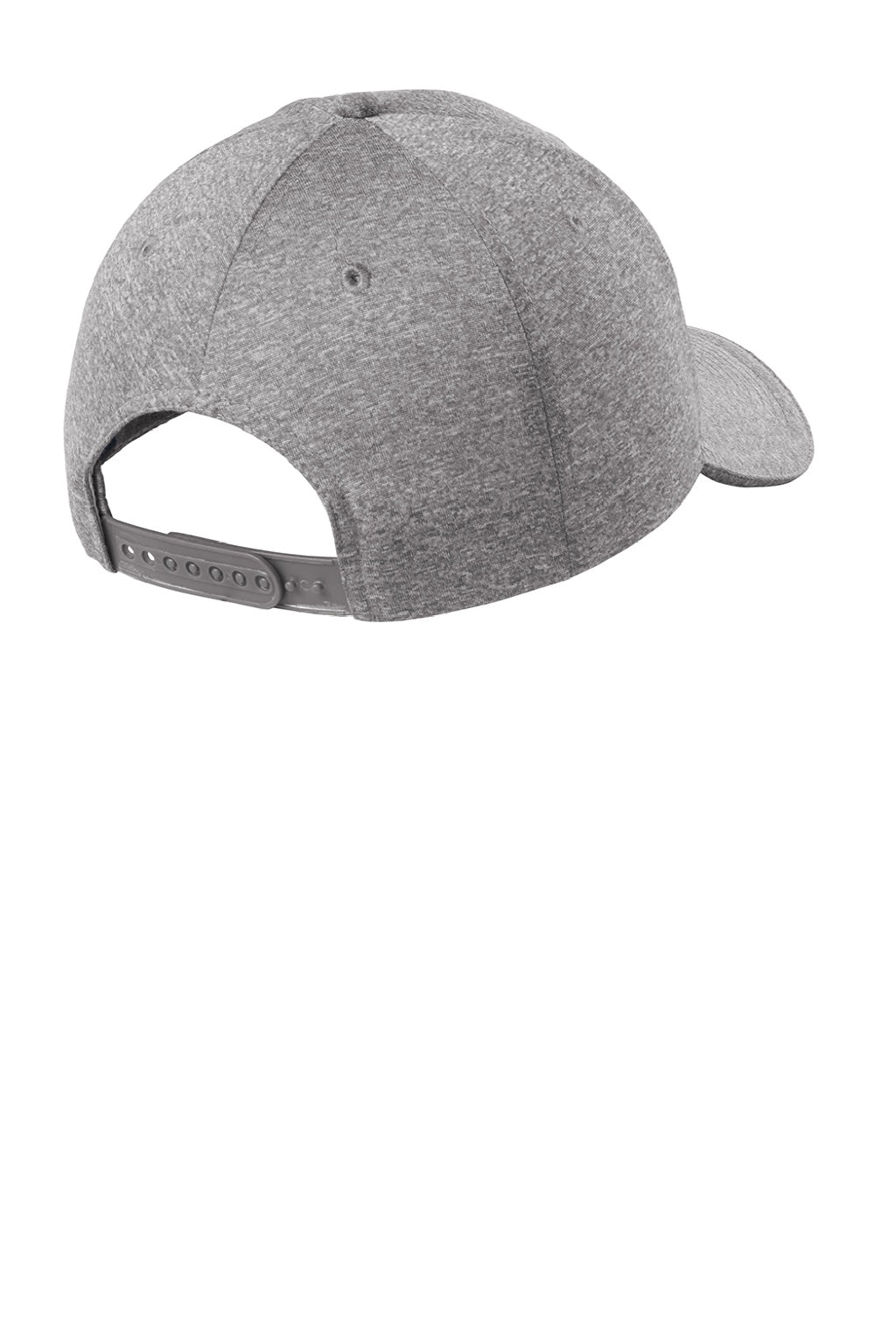 Sport-Tek Hats STC44 Mens Contender Moisture Wicking Snapback Hat Heather Vintage Grey Flat Back