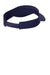 Sport-Tek Hats STC51 Mens Action Moisture Wicking Adjustable Visor True Navy Blue Flat Back