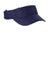 Sport-Tek Hats STC51 Mens Action Moisture Wicking Adjustable Visor True Navy Blue Flat Front