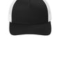 Sport-Tek Hats Mens Adjustable Retro Trucker Hat - Black/White
