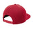 Sport-Tek Hats STC55 Mens Premium 5 Panel Snapback Hat Deep Red Flat Back