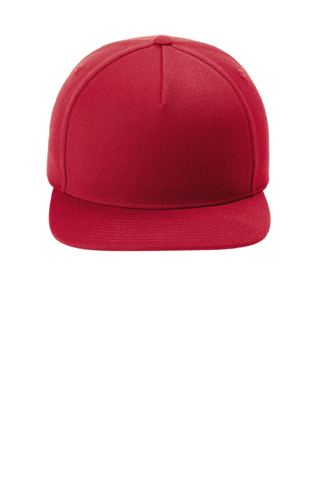 Sport-Tek Hats STC55 Mens Premium 5 Panel Snapback Hat Deep Red Flat Front