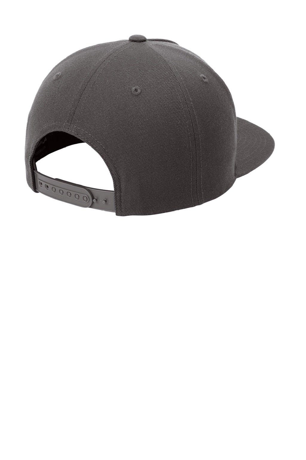 Sport-Tek Hats STC55 Mens Premium 5 Panel Snapback Hat Iron Grey Flat Back
