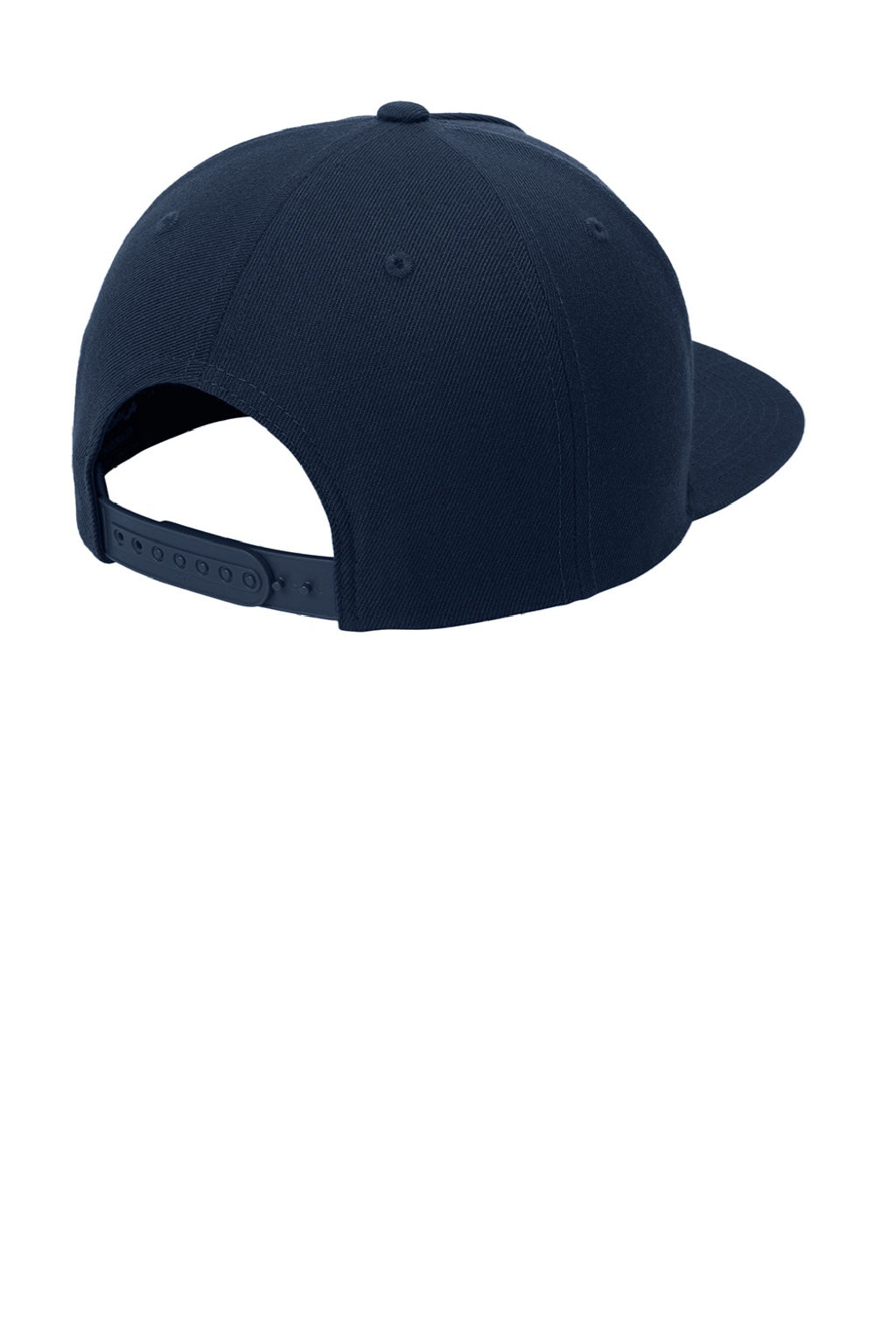 Sport-Tek Hats STC55 Mens Premium 5 Panel Snapback Hat True Navy Blue Flat Back
