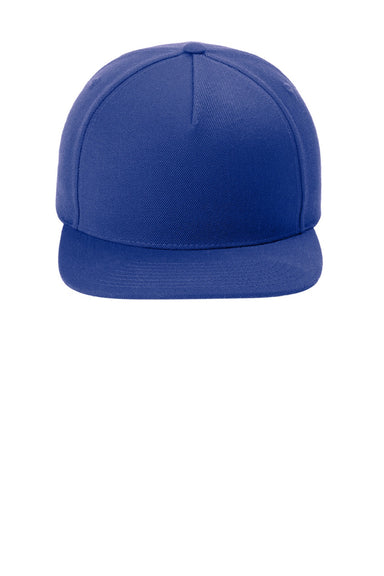 Sport-Tek Hats STC55 Mens Premium 5 Panel Snapback Hat True Royal Blue Flat Front