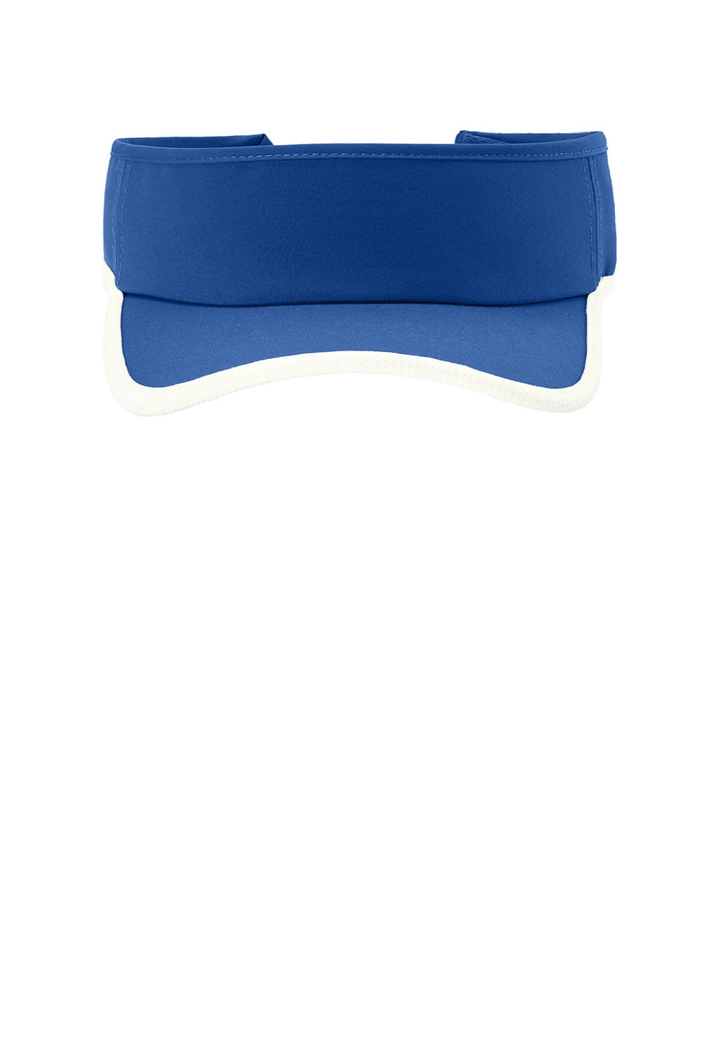 Sport-Tek Hats STC57 Mens Repeat Moisture Wicking Adjustable Visor True Royal Blue/White Flat Front
