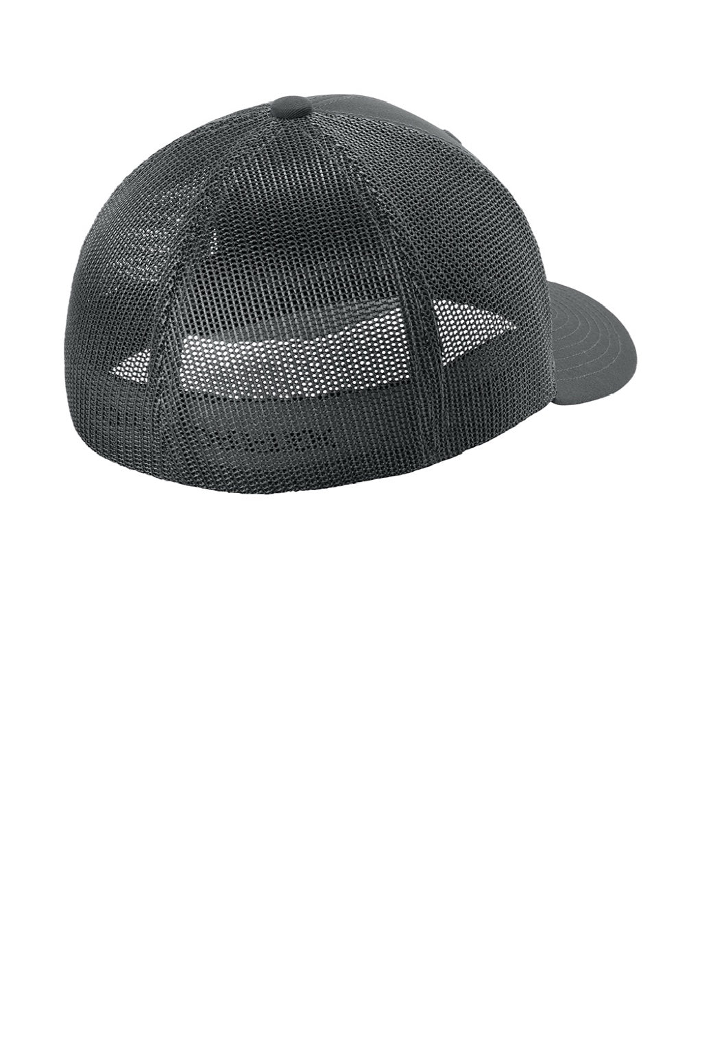 Sport-Tek Hats STC60 Mens Moisture Wicking Stretch-Tek Mesh Back Hat Iron Grey/Iron Grey Flat Back