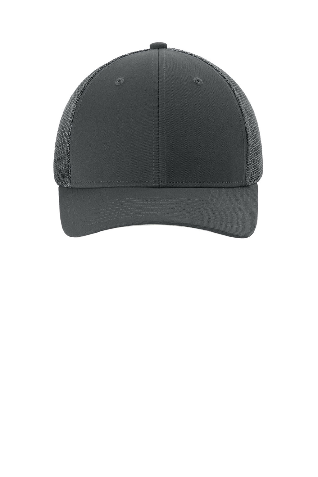 Sport-Tek Hats STC60 Mens Moisture Wicking Stretch-Tek Mesh Back Hat Iron Grey/Iron Grey Flat Front