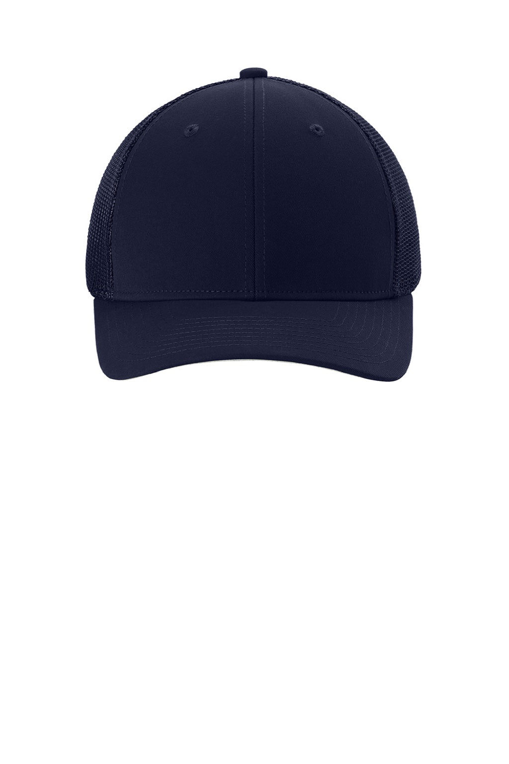Sport-Tek Hats STC60 Mens Moisture Wicking Stretch-Tek Mesh Back Hat True Navy Blue/True Navy Blue Flat Front