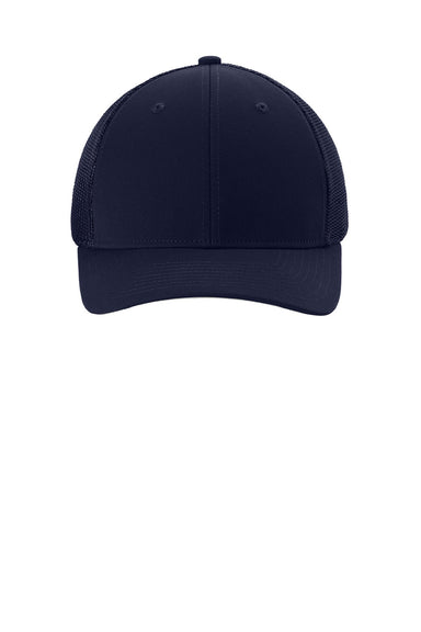 Sport-Tek Hats STC60 Mens Moisture Wicking Stretch-Tek Mesh Back Hat True Navy Blue/True Navy Blue Flat Front
