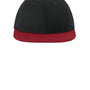 Sport-Tek Hats Mens Pro Cut Moisture Wicking Stretch-Tek Hat - Black/Deep Red/Black
