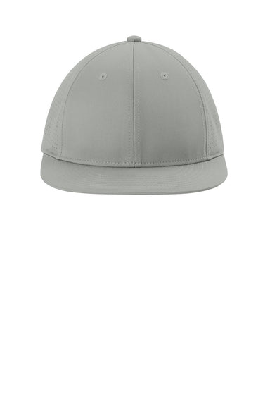 Sport-Tek Hats STC64 Mens Pro Cut Moisture Wicking Stretch-Tek Hat Silver Grey Flat Front