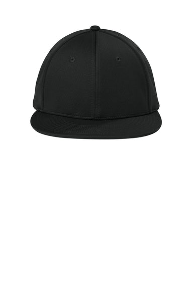 Sport-Tek Hats STC70 Mens Impact Mesh Stretch-Tek Hat Black Flat Front