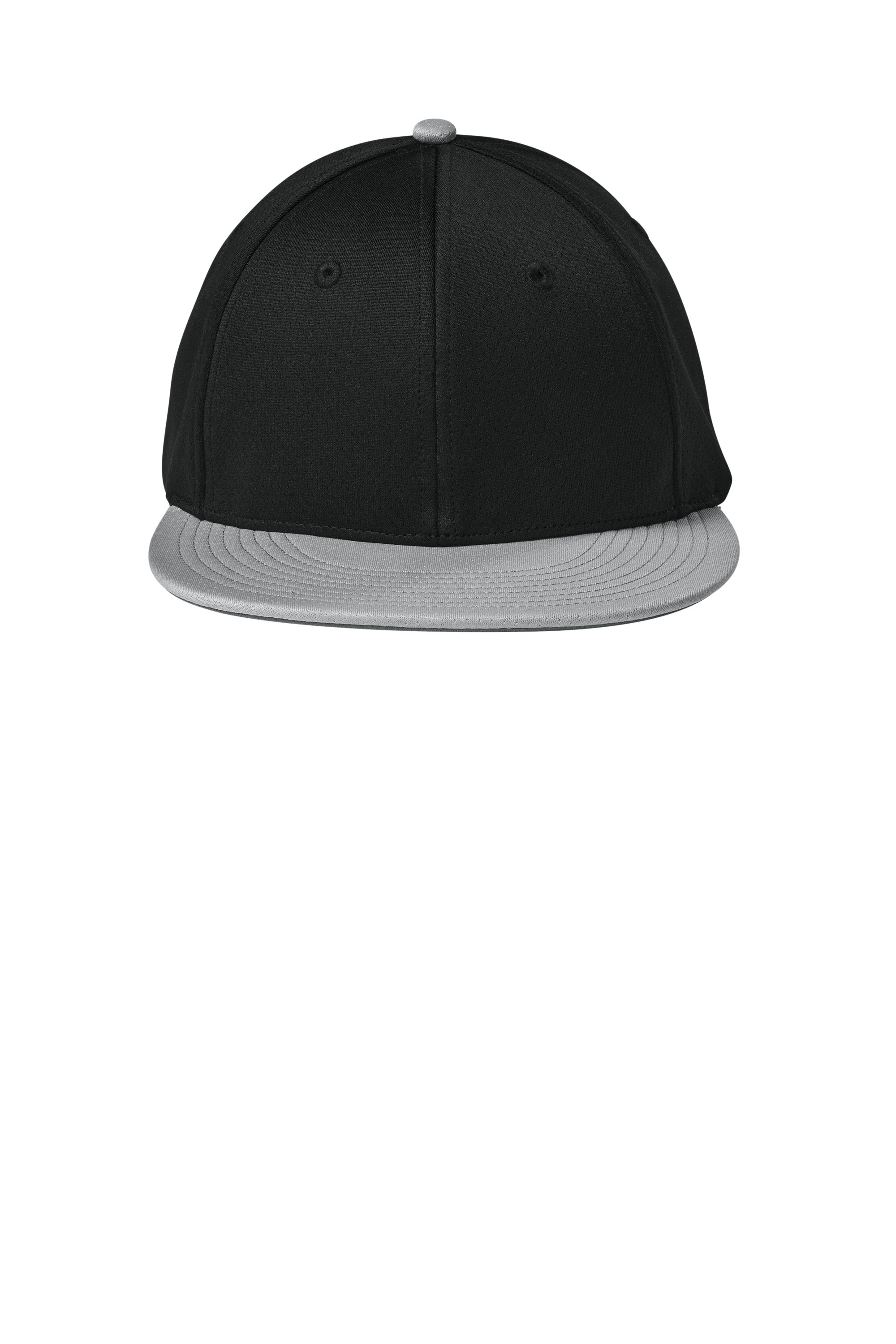 Sport-Tek Hats STC70 Mens Impact Mesh Stretch-Tek Hat Black/Silver Grey/Black Flat Front
