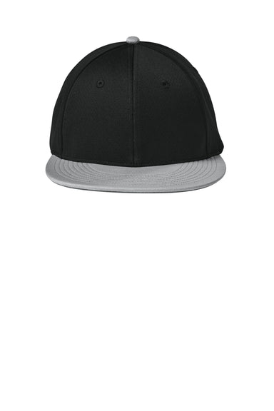 Sport-Tek Hats STC70 Mens Impact Mesh Stretch-Tek Hat Black/Silver Grey/Black Flat Front