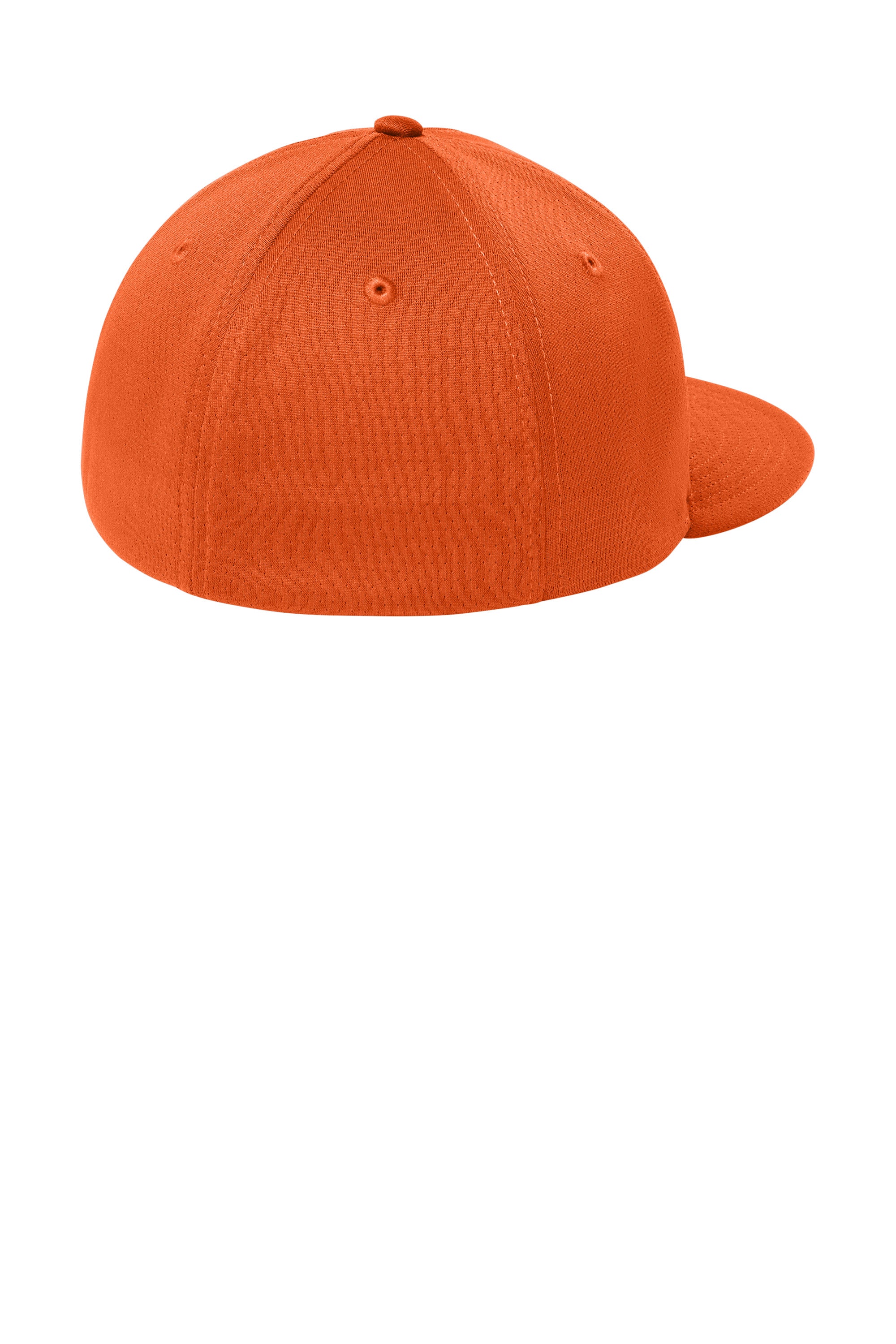 Sport-Tek Hats STC70 Mens Impact Mesh Stretch-Tek Hat Deep Orange Flat Back