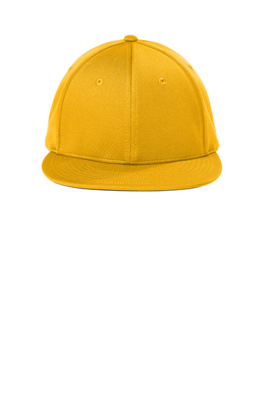 Sport-Tek Hats STC70 Mens Impact Mesh Stretch-Tek Hat Gold Flat Front