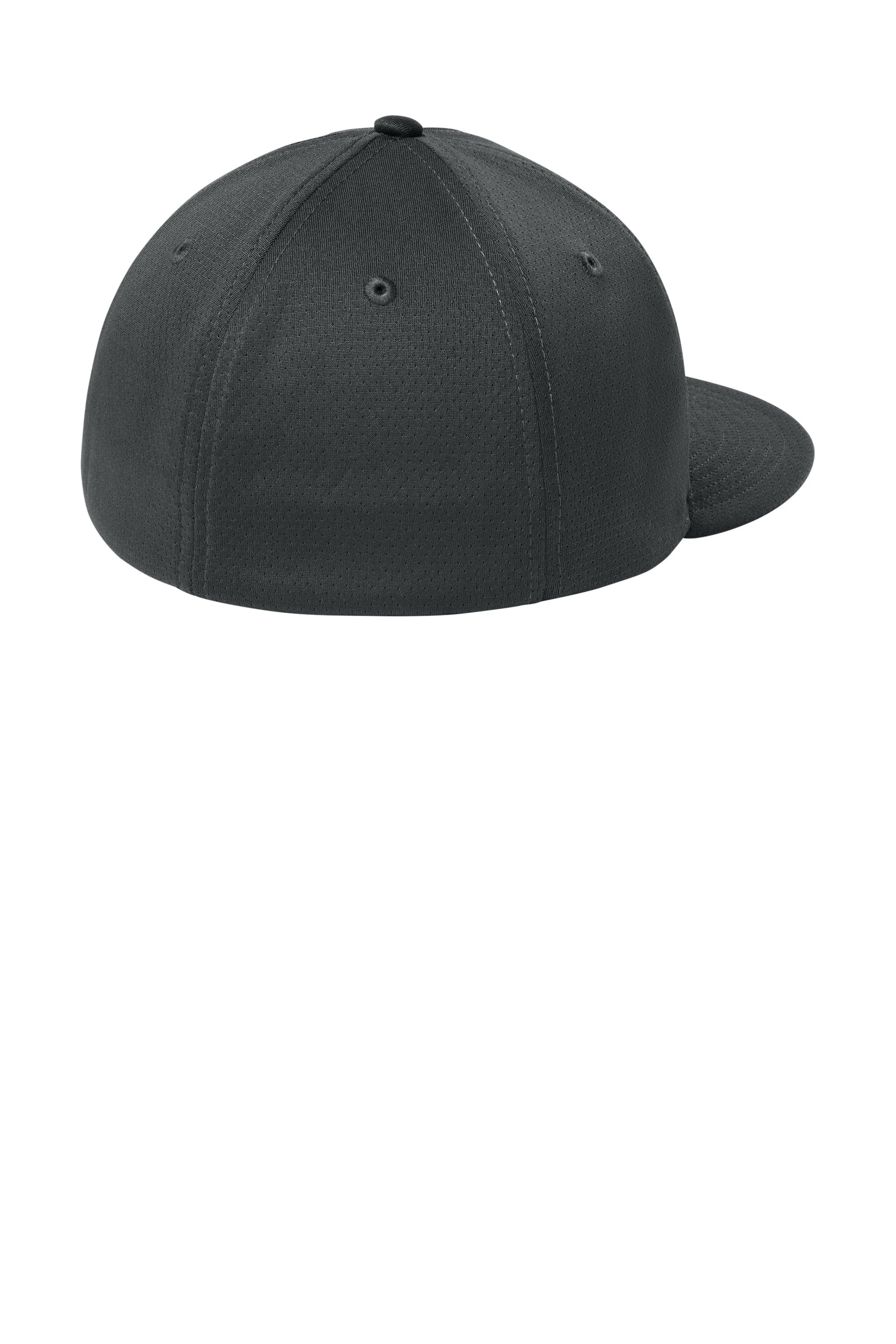 Sport-Tek Hats STC70 Mens Impact Mesh Stretch-Tek Hat Iron Grey Flat Back