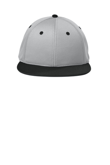 Sport-Tek Hats STC70 Mens Impact Mesh Stretch-Tek Hat Silver Grey/Black/Silver Grey Flat Front
