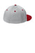 Sport-Tek Hats STC70 Mens Impact Mesh Stretch-Tek Hat Silver Grey/Deep Red/Silver Grey Flat Back