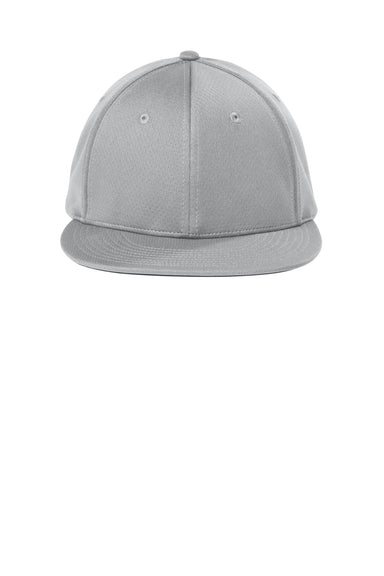 Sport-Tek Hats STC70 Mens Impact Mesh Stretch-Tek Hat Silver Grey Flat Front