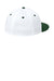 Sport-Tek Hats STC70 Mens Impact Mesh Stretch-Tek Hat White/Forest Green/White Flat Back