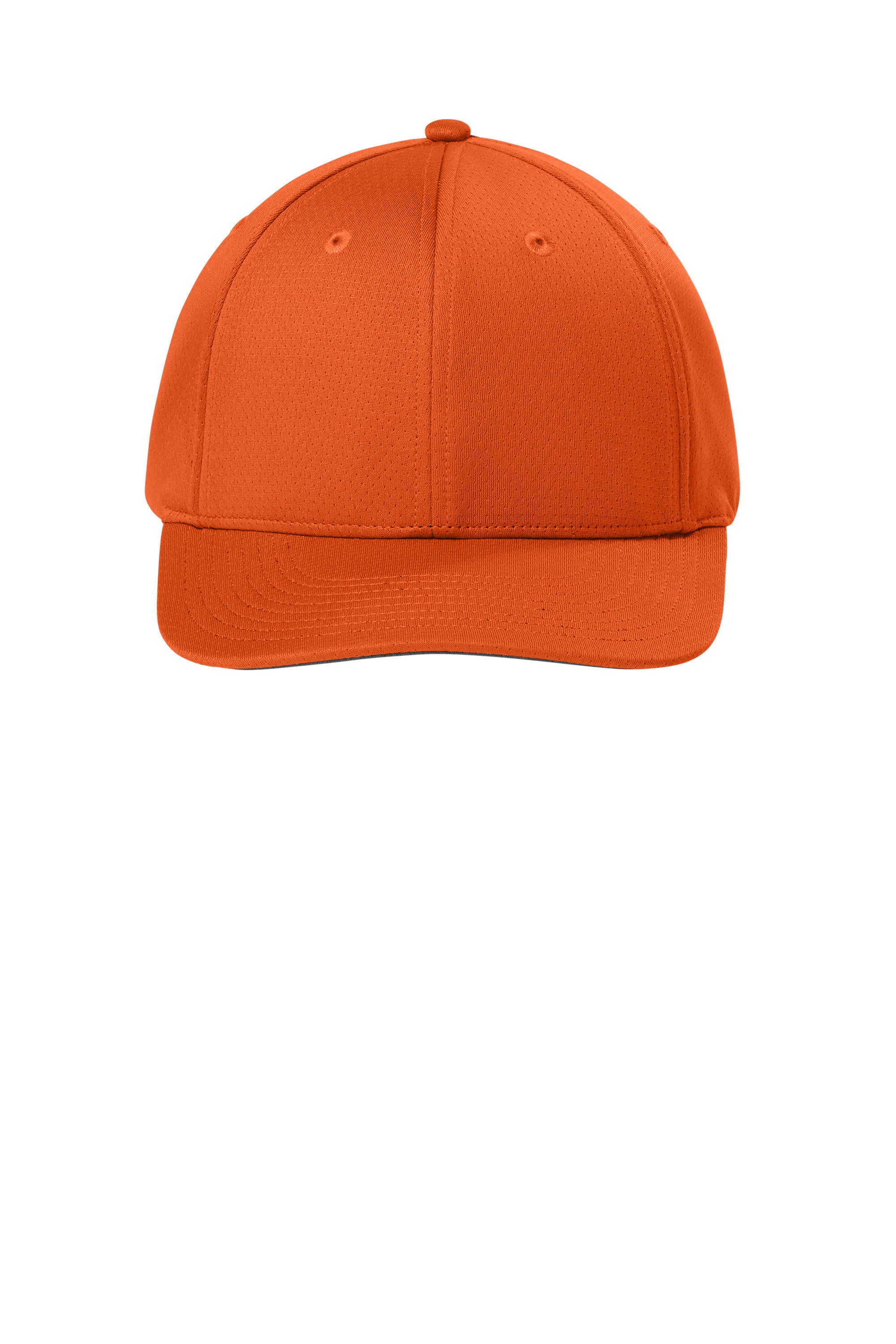 Sport-Tek Hats STC71 Mens Impact Mesh Stretch-Tek Adjustable Hat Deep Orange Flat Front