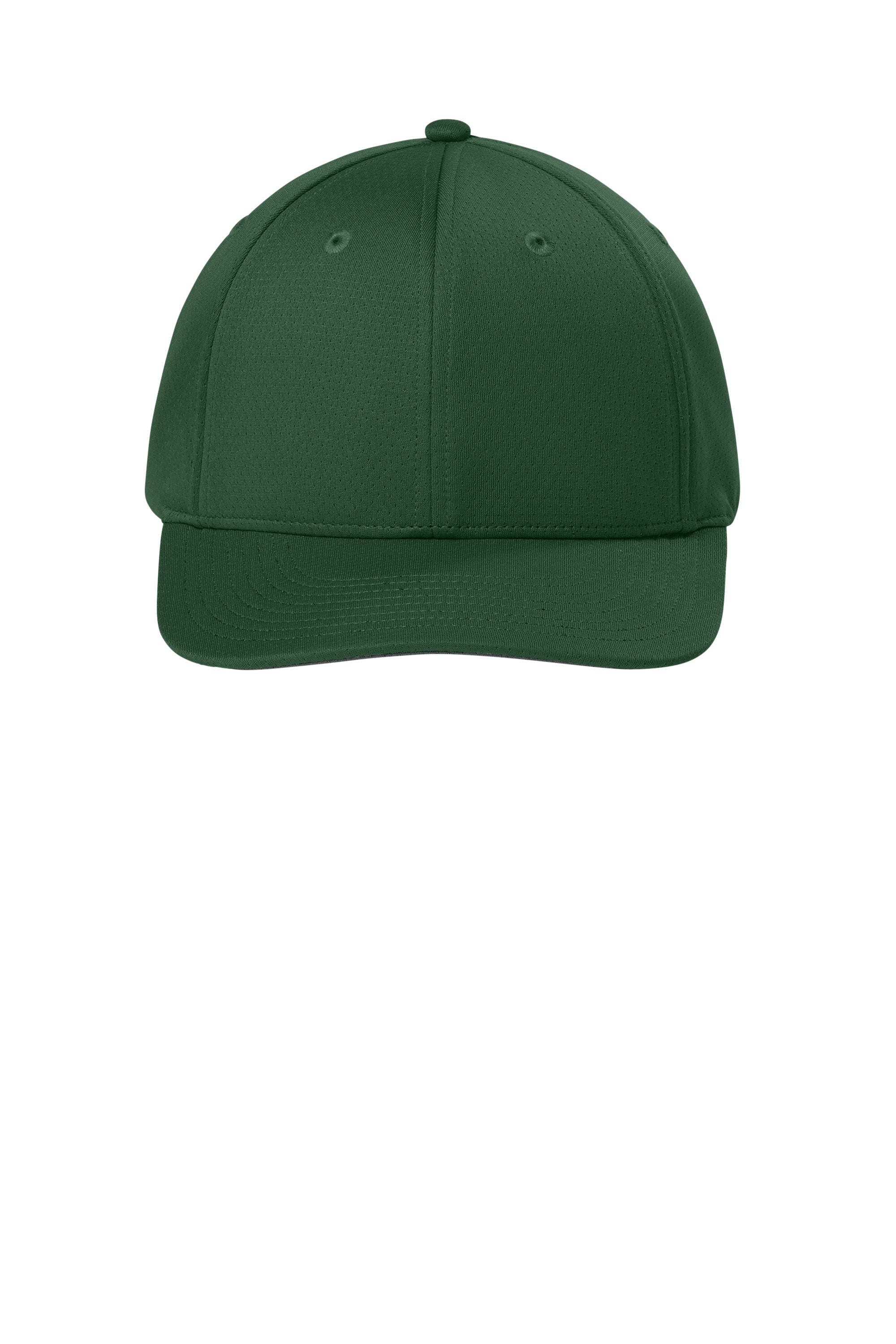 Sport-Tek Hats STC71 Mens Impact Mesh Stretch-Tek Adjustable Hat Forest Green Flat Front
