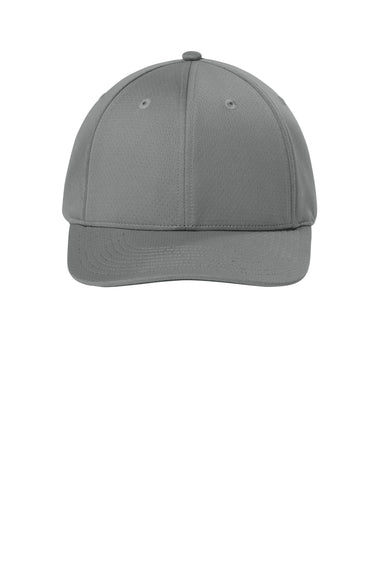 Sport-Tek Hats STC71 Mens Impact Mesh Stretch-Tek Adjustable Hat Concrete Grey Flat Front
