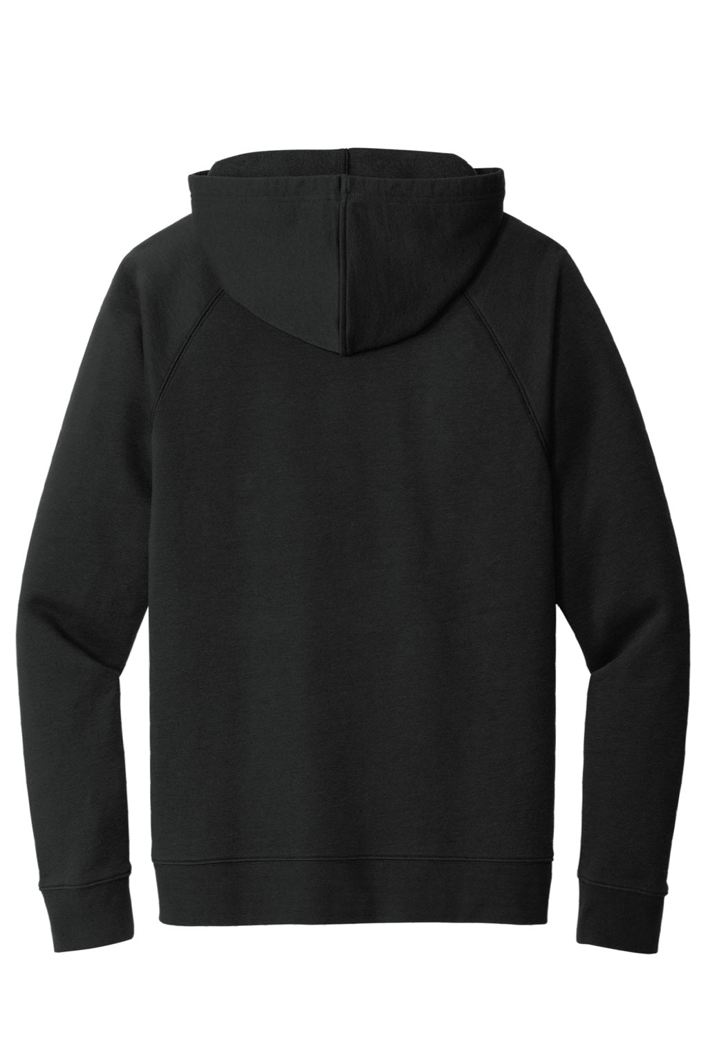Sport-Tek STF200 Mens Drive Fleece Hooded Sweatshirt Hoodie w/ Pouch Pocket Black Flat Back