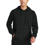 Sport-Tek Mens Drive Fleece Hooded Sweatshirt Hoodie w/ Pouch Pocket - Black