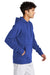 Sport-Tek STF200 Mens Drive Fleece Hooded Sweatshirt Hoodie w/ Pouch Pocket True Royal Blue Model Side