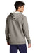 Sport-Tek STF200 Mens Drive Fleece Hooded Sweatshirt Hoodie w/ Pouch Pocket Heather Vintage Grey Model Back