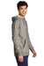 Sport-Tek STF200 Mens Drive Fleece Hooded Sweatshirt Hoodie w/ Pouch Pocket Heather Vintage Grey Model Side